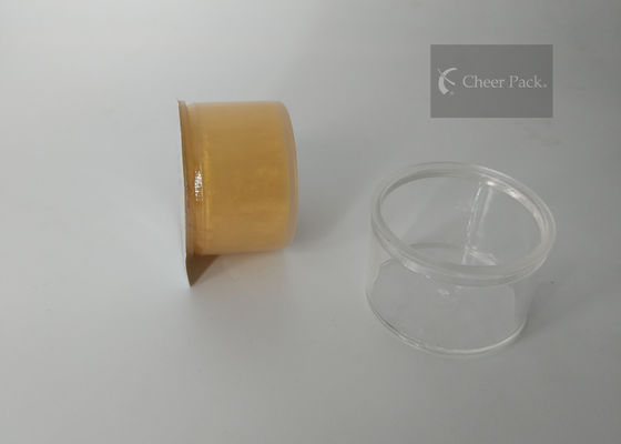 साफ़ छोटे गोल प्लास्टिक के कंटेनरों खाद्य ग्रेड सामग्री पारदर्शी रंग