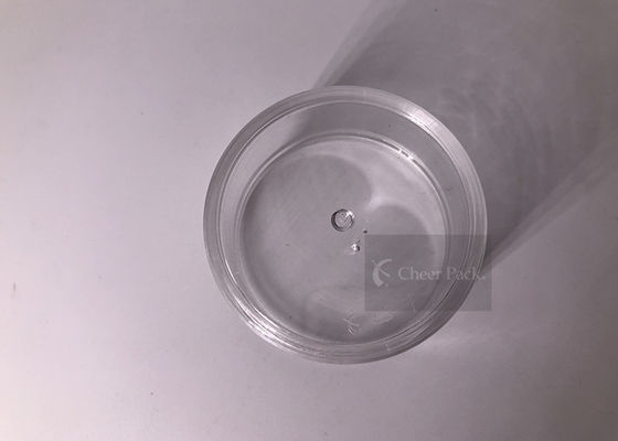 पीपी / एक्रिलिक पारदर्शी छोटे प्लास्टिक कंटेनर चाय कप 20 ग्रा 30 ग्रा 50 ग्राम