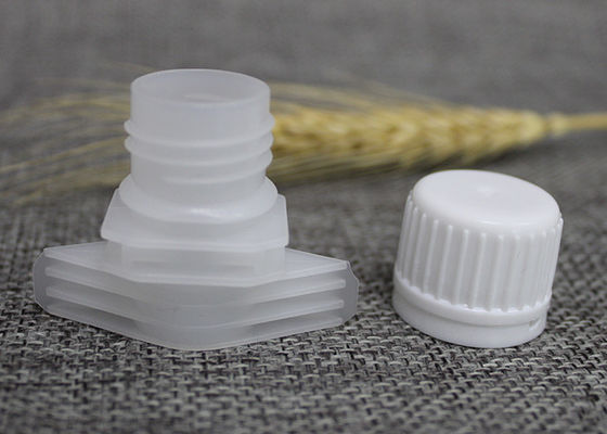 कस्टम - सुरक्षा अंगूठी के साथ तरल पाउच के लिए 16 मिमी प्लास्टिक टोंटी कैप्स बनाया गया
