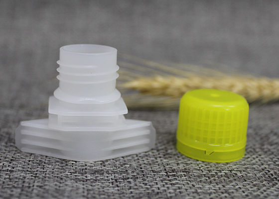 कस्टम - सुरक्षा अंगूठी के साथ तरल पाउच के लिए 16 मिमी प्लास्टिक टोंटी कैप्स बनाया गया