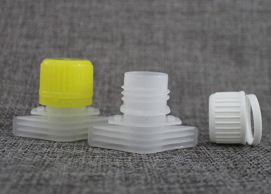बच्चे के खाने की थैली पर 16 मिमी का तीक्ष्ण-प्रूफ प्लास्टिक की बोतल टोंटी टोपी शीर्ष OEM नोजल आकार प्रदान करते हैं