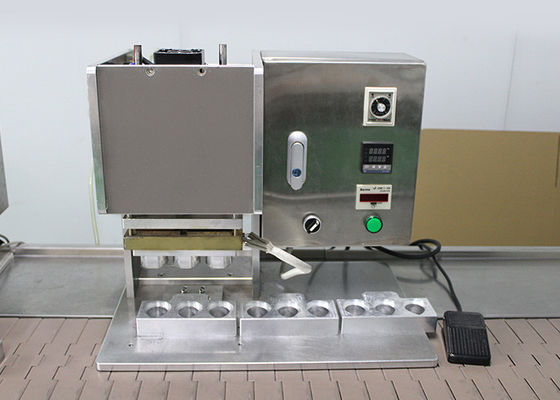 प्लास्टिक पीपी कंटेनर सील फिल्म 900 w हॉट प्रेस मशीन