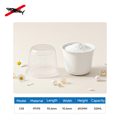 गुणवत्ता  Beauty Mixing Bowl Cosmetic Tools Individually Packaged Mask Powder Mixing Bowl Comes with Scale कारखाना