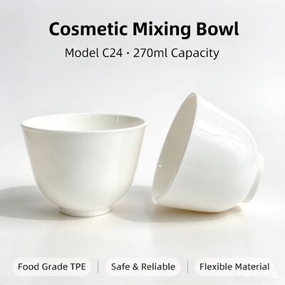 गुणवत्ता  C24 Food‑Grade TPE Cosmetic Mixing Bowl 270ml For Salon & DIY Skincare | Safe for mixing mask powder & beauty paste. Reusable non‑stick beauty container for professional salon and home DIY facial care कारखाना