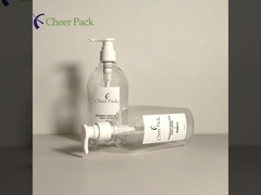 लक्जरी पीईटी प्लास्टिक 300ml पंप बोतलें सफेद पारदर्शी काले शैम्पू कंडीशनर लोशन चेहरे के लिए