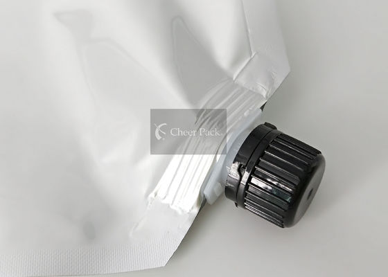 प्लास्टिक लाँड्री तरल थैला के लिए काले / सफेद मोड़ शीर्ष कैप, आकार अनुकूलित
