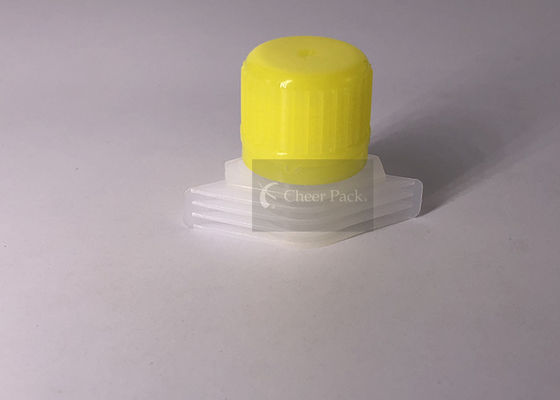 पीई सामग्री पीला रंग टोंटी कैप मैनुअल भरने की मशीन 16mm व्यास