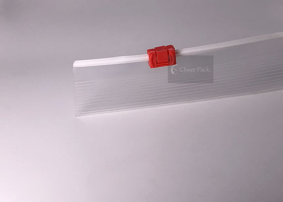लाल रंग OEM पीपी ziplockk जिपर स्लाइडर सही साइड सील बैग पैकिंग के लिए