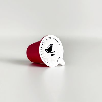 Portable 8ml Disposable Plastic PP Cups with Food Grade Foil Lid for Coffee Powder and Instant Beverages