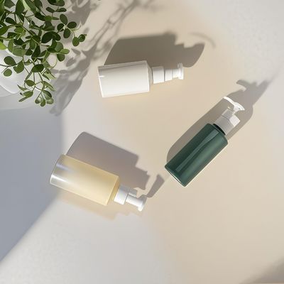 कॉस्मेटिक पैकेजिंग के लिए अनुकूलन योग्य लोगो प्रिंट के साथ 300ml-500ml PET सिलेंडर के आकार की लोशन पंप बोतल