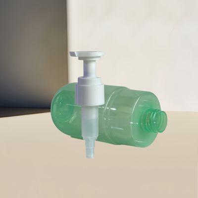 कस्टम लोगो के साथ कॉस्मेटिक लोशन के लिए 300ml क्षमता वाला पारदर्शी हरा PET पंप डिस्पेंसर बोतल