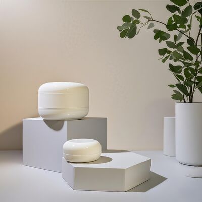 20 मिली 40 मिली प्लास्टिक फ्लैट गोल कॉस्मेटिक क्रीम जार क्रीम लोशन उत्पादों के लिए