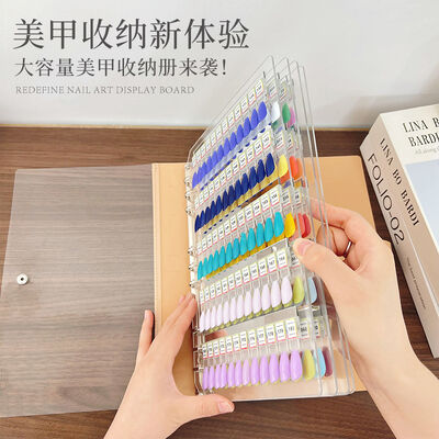 नाखून कला के लिए चुंबकीय एक्रिलिक रंग कार्ड बुक पोलिश गोंद प्रदर्शन नमूना के साथ शैली बनाने के लिए पूर्वरूप उपकरण