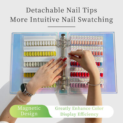 अलग करने योग्य ऐक्रेलिक चुंबकीय नेल आर्ट डिस्प्ले बोर्ड ग्रेडिएंट रंग 120/180/240 शेड्स प्लास्टिक टूल नेल जेल नेल सप्लाई के लिए