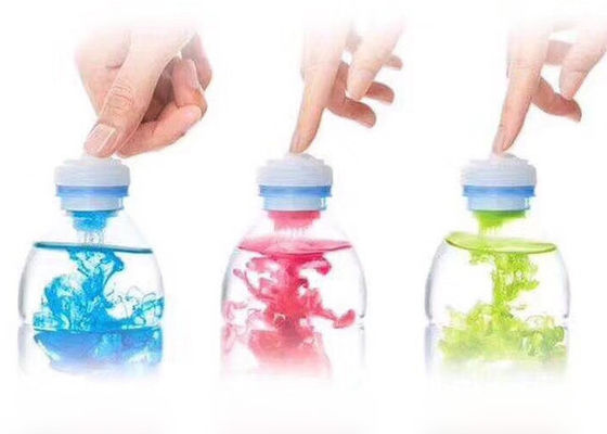 पेय पाउडर पैकेजिंग के लिए पारदर्शी क्रिएटिव प्रेस प्रकार प्लास्टिक की बोतल कैप्स