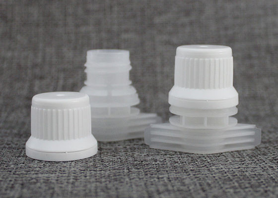 जूस / पेय डॉयपैक / बेबी फूड पाउच टॉप्स के लिए एंटी पिलर पीई पीपी प्लास्टिक टोंटी कैप्स