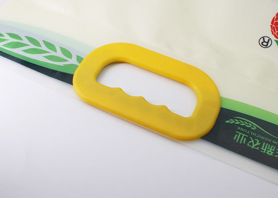 टुकड़े टुकड़े में क्राफ्ट या प्लास्टिक शॉपिंग बैग चावल / आटा के लिए टाइप पर स्नैप क्लिप संभालती है