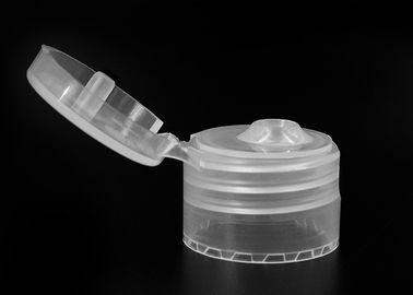 पीईटी डिया 20 बोतलों के लिए पॉलीप्रोपीलीन गोल में ग्लॉसी प्लास्टिक फ्लिप टॉप कैप